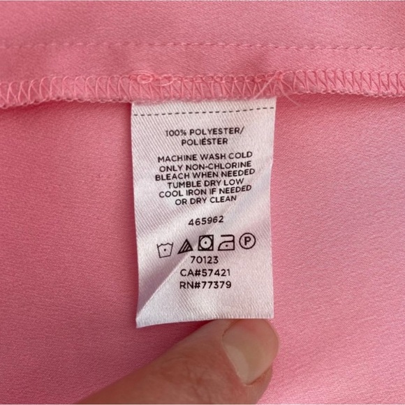 Ann Taylor Pink V-Neck blouse S - Picture 2 of 8